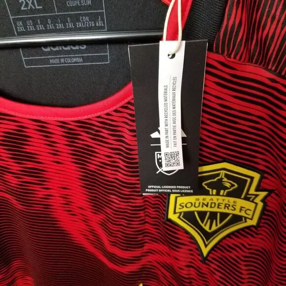 2023 Adidas Men's Seattle Sounders Away Bruce‎ Lee Soccer Jersey 2XL XXL MLS US - Picture 7 of 13